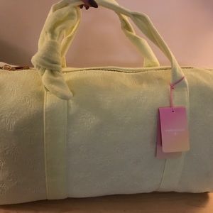 STONEY CLOVER LANE X Target Terry Cloth Embossed Palm Trees Duffle Bag
